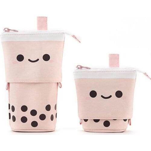 Creative Retractable Pencil Case Large Capacity Stationery Storage Bag Wave Point Kawaii Pen Holder Pencilcase Gift For Kid Girl