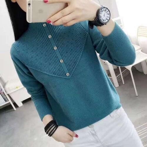 2021 Autumn Winter New Solid Knit Pullover Tops Female Imitation Mink Velvet Jumpers Ladies Loose Thick Warm Sweater Tops R608