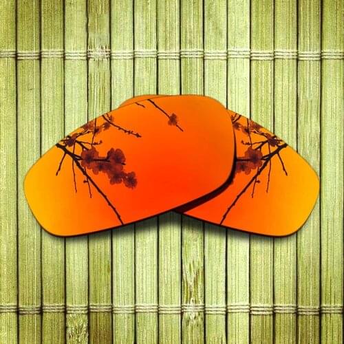 Polarized Replacement Lense For-Oakley Split Jacket Sunglasses Frame True Color Mirrored Coating - Fire Red Color Options