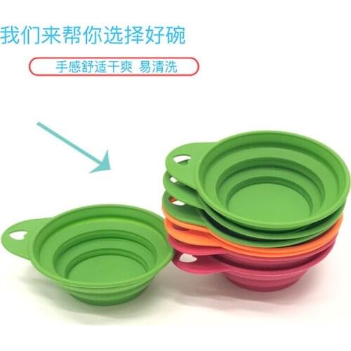 Pet tableware folding travel portable pet cat bowl bowl of marketable supplies dog food bowls