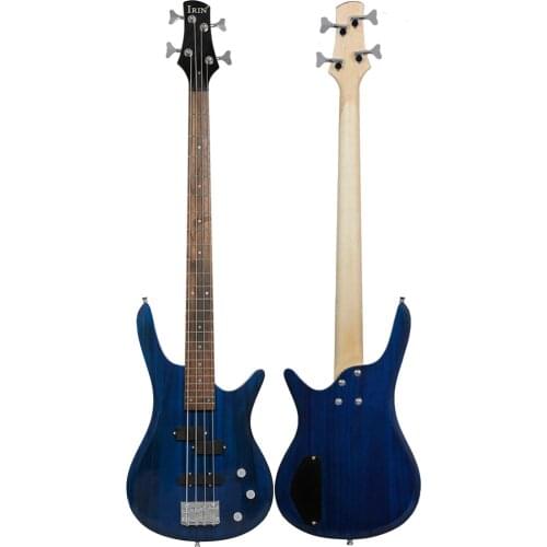Professional 4 String Electric Bass Guitar Blue 24 Frets Bass Guitar Solid Wood Fingerboard Stringed Instrument For Music Lovers
