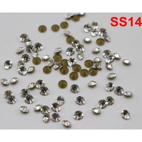 Clear White SS14 Point back Rhinestones Gems Glass Chatons Strass Nail Art