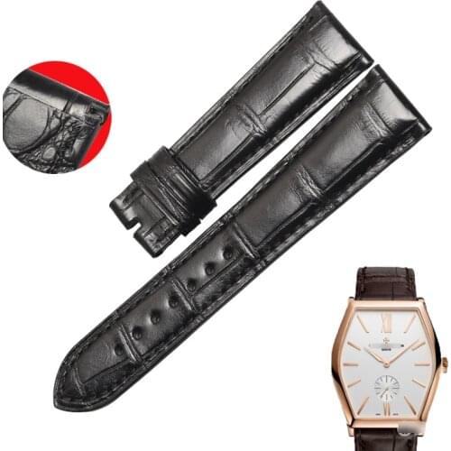 WENTULA watchbands for Vacheron Constantin VC82130 alligator skin /crocodile grain leather strap watch band