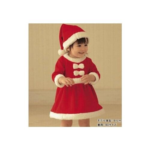 Retal Baby Girls Christmas Clothes Santa Baby Dress Children Fancy Costume Winter Clothing Suits Free Shipping