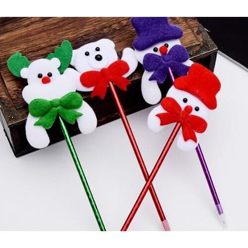 Christmas Ballpoint Ball Pen Ballpen Snowman Cartoon Santa Gift School New Year XMAS Party Favors presents