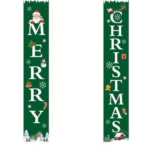 Christmas decoration curtain Christmas couplet Christmas Couplet Banner Porch Sign Christmas Door Family Party Mall Holiday