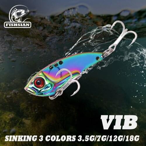 FISHSIAN Vib Fishing Lure Metal Bait Weights 3.5G 18g Whopper Articulos De Pesca Isca Artificial Fake Fish Salt Water Lures