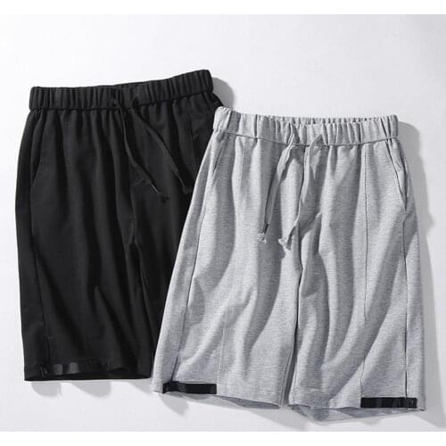 Summer Men Casual Shorts Mid Rise Drawstring Solid Color Pockets Loose Short Pants for Sports Bodybuilding Workout Male Shorts