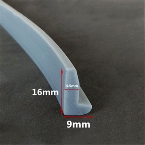 Custom Silicon Rubber Angle Corner Protecor Collision Avoidance Gasket L Solid Silicone Sealing Strip Bar 9x16mm Gray