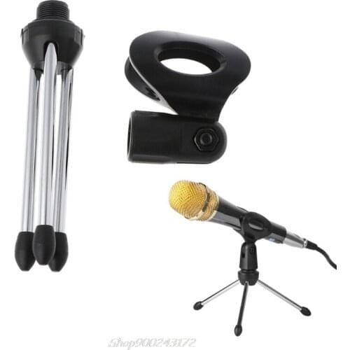 Folding Adjustable Desktop Handheld Mic Microphone Clip Holder Stand Tripod A-1 Jy27 20 Dropship