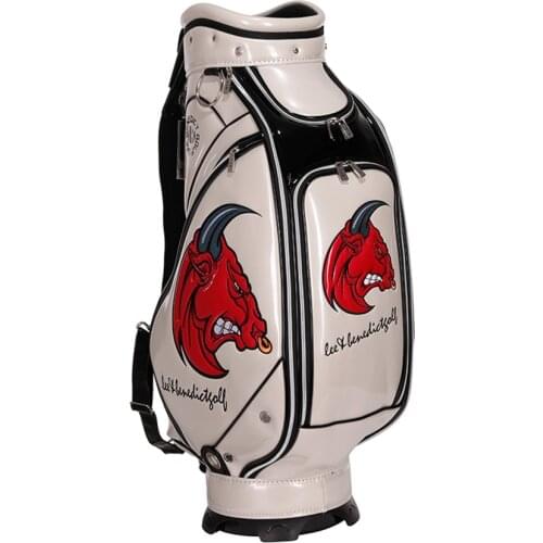 LB Golf Bag PU Douber-Sided Leather Standard Ball Package Golf Clubs Cart Bag With Rain Cover Colorful LEE&B For Man