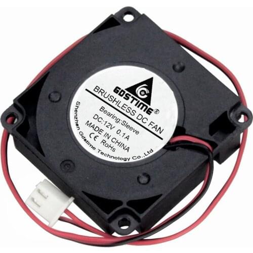 Gdstime 2pcs Computer Fan Cooler 12V Mini CPU Cooling Computer Fan 40mm x 10mm DC Brushless 2-pin Black 3D Printer Cooler