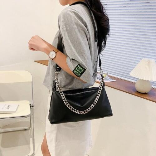 Retro Bag for Women Soft PU Chain Brand Shoulder Bags 2021 New Lady Luxury Fashion Small Handbags Shopper Tote Purses
