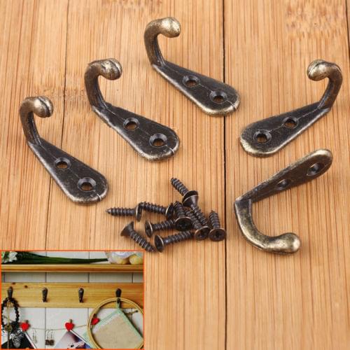 10pcs/Set 30*12*22MM Vintage Antique Single Hooks On Wall Hat Coat Clothes Towel Robe Hook Bath Door Hanger