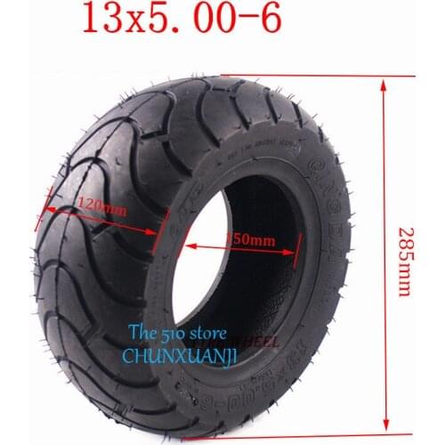 13x5.00-6 Tubeless Tire Tyre MINI POCKET Scooter GO KART MINI ATV BIKE 6 inch Wheel
