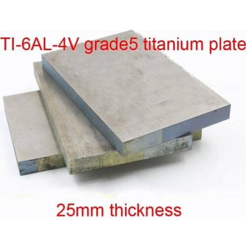 25mm thickness grade 5 titanium plate GR5 dynamic plate TI-6AL-4V titanium alloy sheet BT6 TA6V YATB640 TC4 medical Ti sheet
