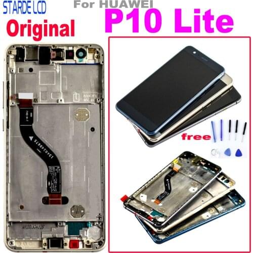 5.2" Original LCD For HUAWEI P10 Lite Display Touch Screen with Frame For HUAWEI P10 Lite LCD Screen was-lx1 was-lx1a Nova Lite