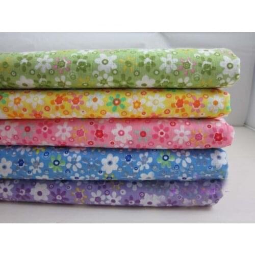 5 pcs 48cm*48cm Candy Flower Printed 100% Cotton Fabric for Sewing DIY Quilting Patchwork Tissue Textile Tilda