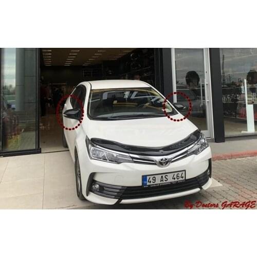 Bat Mirror Cover For Toyota Auris 2013 2014 2015 2016 2017 2018 Piano Glossy Black Wing Case Covers Body Kit Rearview Auto Car