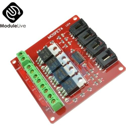 Four Channel 4 Channel Way Route MOSFET Button IRF540 V4.0+ MOSFET Switch Module For Arduino DC Motor Drive Dimmer Relay Board