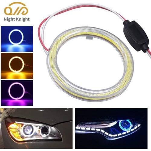 Night knight Car Decoration Lights Angel Eyes 60mm 70mm 80mm 90mm 100mm 110mm 120mm Halo Rins Interior Ambient LED Strip Neon