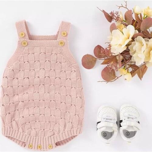 Baby Girl Clothing Jumpsuit 100% Cotton knitted Infant Kids Spring/Autumn Seasons Sleeveless Newborn Girls boys Suit outfit