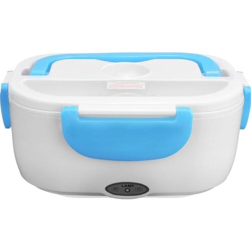 12v~24v point cigarette butt car electric heating thermal insulation bento lunch box with rubber ring multicolor