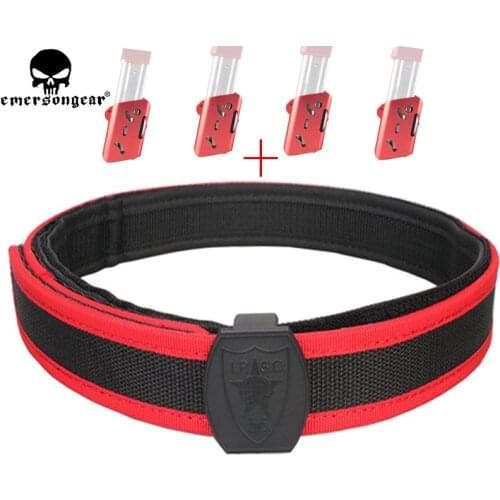 EMERSONGEAR Aluminum Holster Pistol Magazine Pouch 4 pics Mag Holster Holder with IPSC Belt for Glock Mag Holster Magazine Pocuh