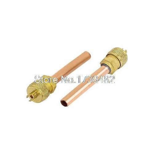 6mm Tube Diameter Air Conditioner Refrigeration Access Valve 2 Pcs