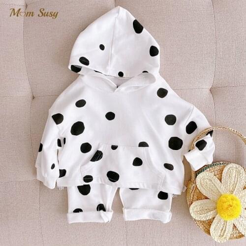 Baby Girl Boy Clothes Set Hoodie and Pant 2pcs Infant Toddler Child Sport Set Tracksuit Cotton Spring Autumn 1-7Y