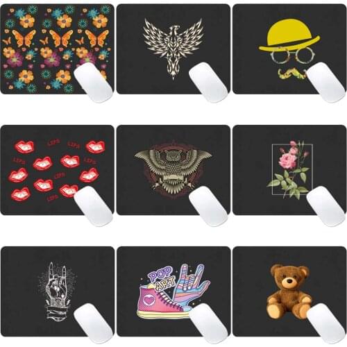 PU Leather Computer Mouse-pad Anti-slip Waterproof Simple Color Pattern Mouse Mat Easy To Clean Gaming Laptop Mouse Pad