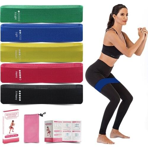 5 Resistance Levels Crochet Yoga Resistance Band Gym Fitness Rubber Expander Sport Workout Exercise Equipment Trainning Bands