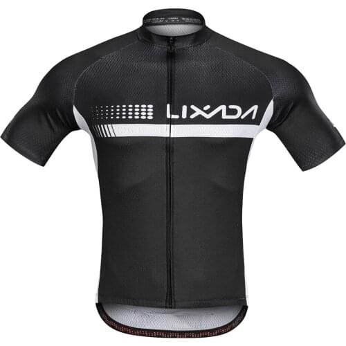 Lixada Summer Cycling Set Short Sleeve Bicycle and Padded Bib Shorts Breathable MTB Bike Riding Suit Quick Dry Fabric