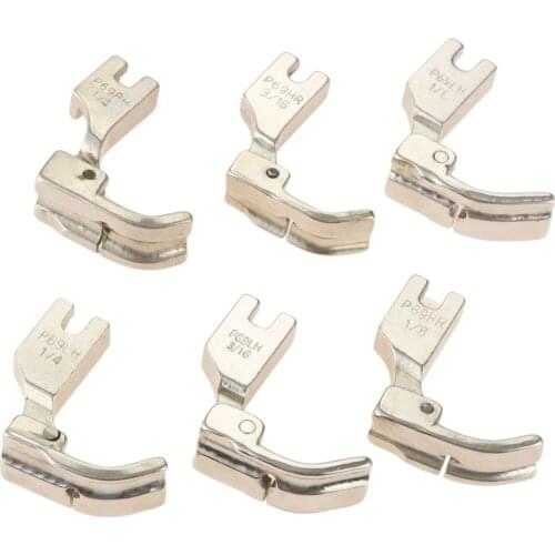 Metal Industrial Sewing Machine Piping Cording Foot fit for JUKI SINGER Industrial Sewing Machines P69LH P69RH 1/8" 3/16" 1/4"