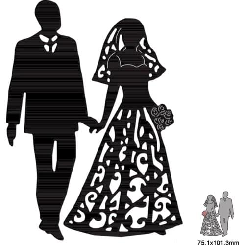 Metal Cutting Dies Cut Die Mold Lovers Wedding Photos Scrapbook Paper Craft Knife Mould Blade Punch Stencils Dies New