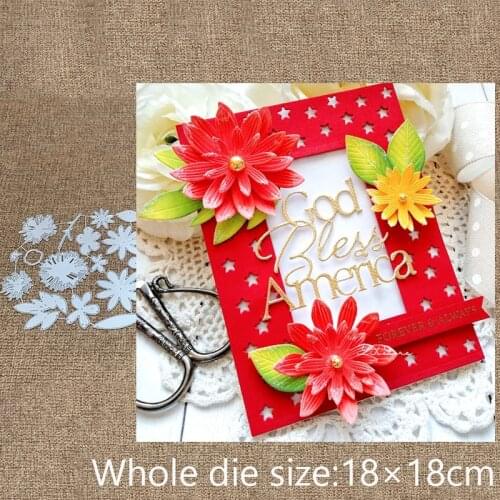 New Design Craft Metal stencil mold Cutting Dies flower leaves decoration scrapbook die cuts Album Paper Card Craft Embossing