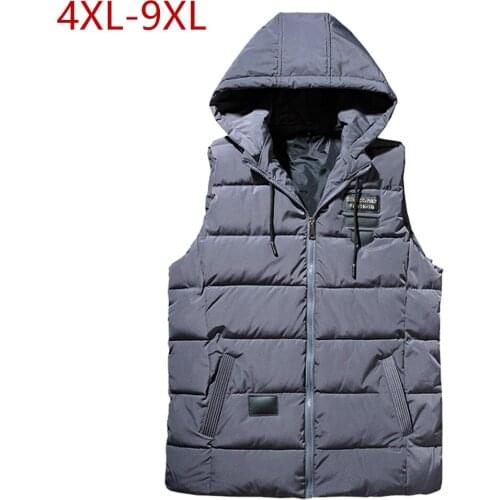 Winter Cotton Sleeveless Jacket For Men 2019 Autumn Warm Thick Hot 3 Colors Hooded Baggy Vest Outerwear Windbreaker Waistcoat