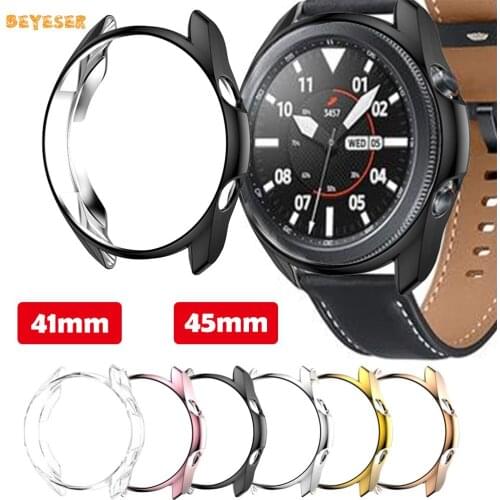 Soft TPU Protective Case For Samsung Galaxy Watch 3 45mm 41mm Smartwatch Ultra-Thin Replacement Bumper Cases Watch Accessories