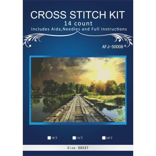11/14/16/18/27 Cross stitch Set Lovely Counted Cross Stitch Kit Green river morning time embroidery dim DMC ANCHOR