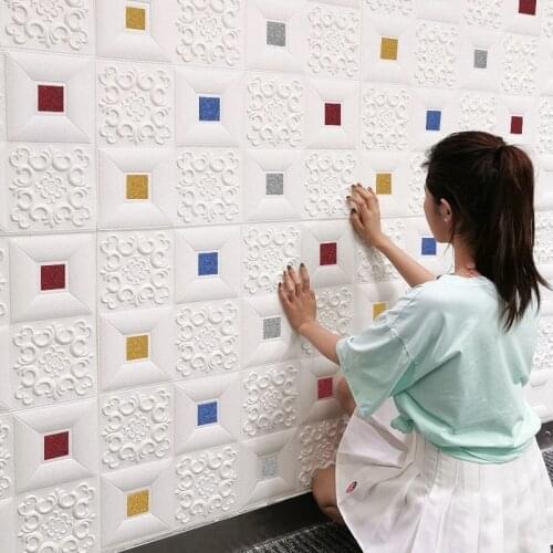 3D Wall Stickers Roof Self-adhesive Ceiling Wallpaper Decorative Panels Foam Home Decor House Office Kids Living Room Decoration