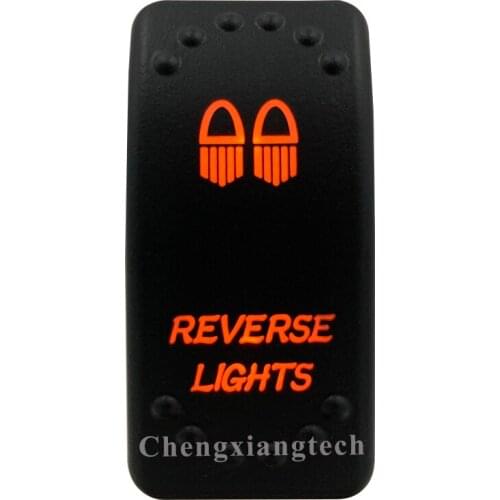 Orange Led Light - Car Boat Caravan Marine Rocker Switch- Laser Eatched- Reverse Lights - for Carling ARB NARVA 4X4 -Waterproof