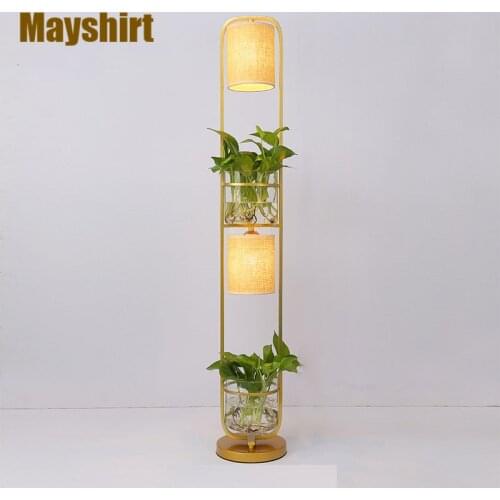 Modern DIY Plant Floor Lamp Nordic Sky Garden Glass Standing Lamps for Living Room Bedroom Office Led Tall Stand Light Fixtures