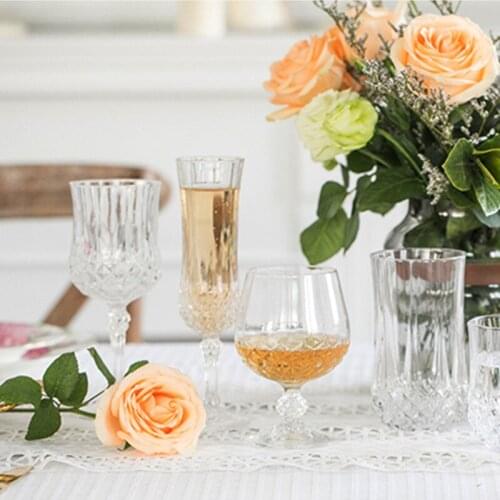 Vintage Relief Crystal Glasses Eco-Friendly Red Wine Cups Champagne Cups Whiskey Glass Multi-Purpose Water Cup Creative Goblet