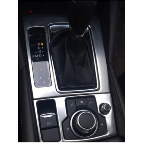Yimaautotrims Stainless Steel Interior Fit For Mazda 6 2016 2017 Gear Shifter Box + Multimedia Box Panel Cover Trim 2 Pcs /Set
