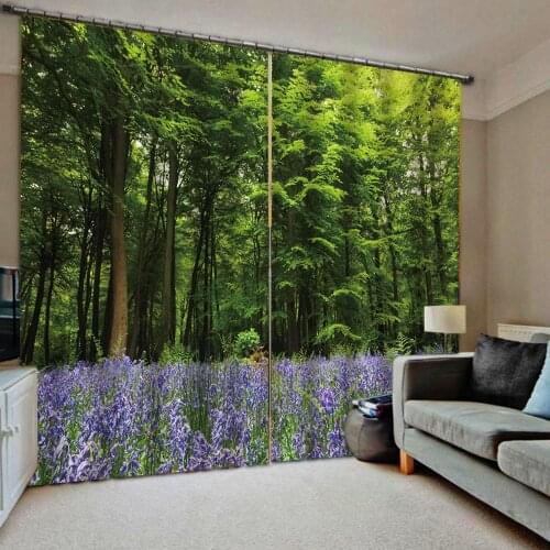 High Quality 3D Curtains Blackout Forest Photo Curtains For Living Room Printed Luxury Drapes For Room