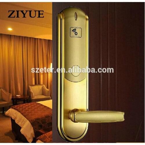 High Class Zinc alloy Electronic hotel key card lock door lock Full system support ET831rf