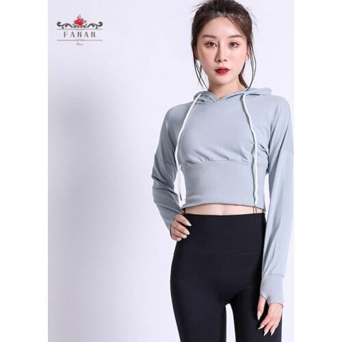 Womens Yoga Hooded Shirts Fitness Running Sports Wear Workout Long Sleeve Yoga Tops Quick dry Breathable Gym Female Shirts