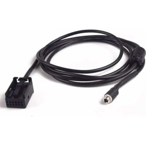12Pin 3.5mm Female Jack AUX Adapter Radio Interface Cable MP3 For BMW E85 E86 Z4 E83 X3