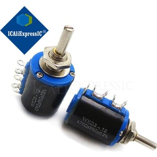 2PCS WXD3-12 1W 4K7 4.7K ohm WXD3-12-1W 5 ring multi-circle precision wire-wound potentiometer In Stock