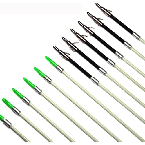 3/6/12 Pcs Target Fishing Fiber Glass Shaft 33 Inches Fish Arrow for Slingshot Compound Bow Archery Hunting